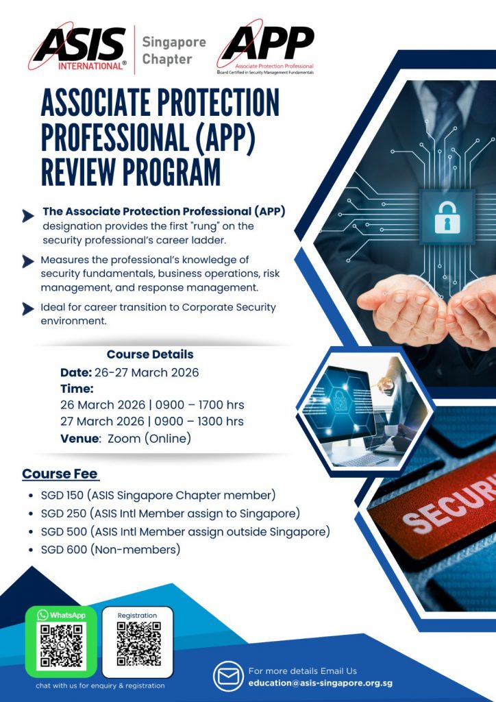 Associate Protection Professional (APP®️) Review Course - ASIS ...